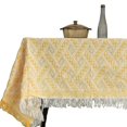 thumbnail image 2 of Mantel de punto amarillo Vinta Rectangular Simple Hotel banquete comedor hogar R mantel cubierta, 2 of 5
