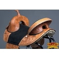 thumbnail image 5 of HILASON Western Horse Treeless Trail Barrel American Leather Saddle | for Horses, 5 of 7