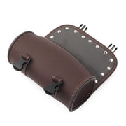 NS Motorcycle Black Handlebar Travel Bag Waterproof Front Fork Saddlebag for Street Bikes Dirt Sport Bike ATV Go Karts Quads, Brown