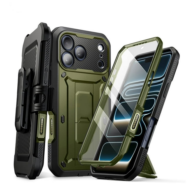 Case For IPhone 17 Pro Max/17 Pro/17 Air/17, Portable Screen Protectors Case Full-coverage Shockproof Cover Kickstand Hard Shell