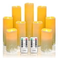 thumbnail image 1 of Velas sin llama YIWER, pilares LED impermeables, juego de 9, 1 of 8