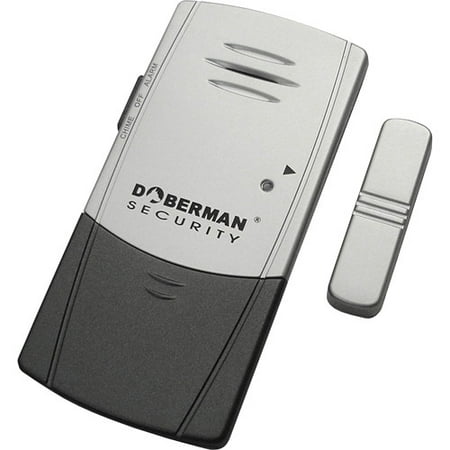 DOBERMAN SECURITY Door & Window Alarm - Unique Ultra-Slim Design Fits Sliding Windows - Loud 100dB Alarm OR Chime - Features Long Battery Life + Dual Trigger Technology - Perfect for Home, Office, Gar