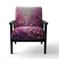 thumbnail image 4 of Designart "Magical Magenta" Pink Abstract Landscape Upholstered Accent Chair - Modern Arm Chair For Living Room, 4 of 7
