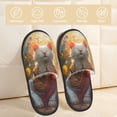 thumbnail image 2 of Sigee Sunshine Flower Meditating Cat for Cozy Furry Slippers Super Soft Indoor and Outdoor Use, Non-Slip Sole Slip On House Slippers-Large, 2 of 8