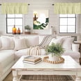 thumbnail image 4 of Yellow Striped Kitchen Curtain Valances for Windows Farmhouse Short Curtains, Modern Simple Farmhouse Beige Vintage Rod Pocket Valance Curtain for Bedroom Cafe Living Room 54"x18", 4 of 8
