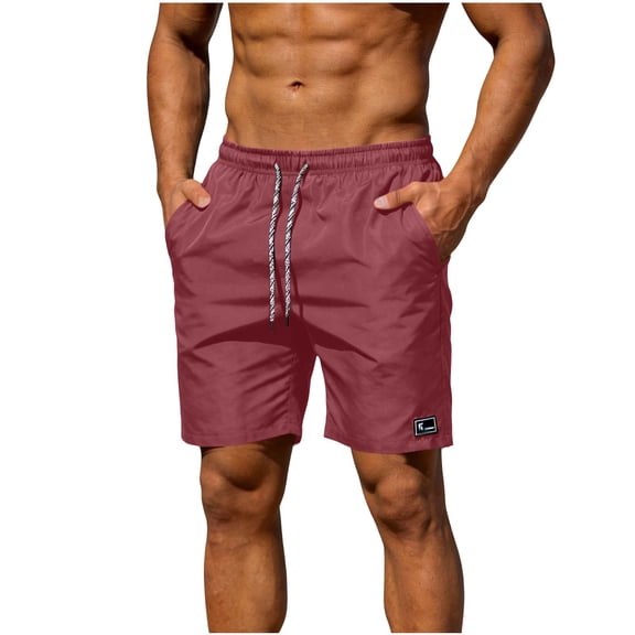 Admvng Mens Shorts Elastic Waist Drawstring Casual Summer Running Shorts with Pockets