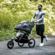 Chicco TRE Jogging Stroller, Lightweight Aluminum Frame, Hand-Brake and Pneumatic Rear Tires, Accepts any Chicco Infant Car Seat - Galaxy (Black), New