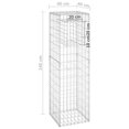 thumbnail image 4 of vidaXL Gabion Panier Post 40x40x140 cm Fer, 4 of 4