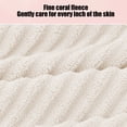 thumbnail image 4 of Coral Velvet Face Towel Set Highly Absorbent Quick Dry Soft Striped Washcloth for Bathroom Gym Travel 3 Pack, 13.77 X 29.52 Inch, 4 of 6