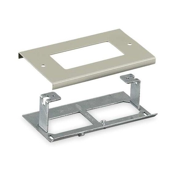 Hubbell Wiring Device-Kellems Single Receptacle Cover,Gray HBL3048RGY