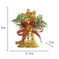 thumbnail image 6 of 6Pcs Christmas Bell with Hanging Hole Realistic Bowtie Christmas Golden Red Ribbon Bell Accessories for Home, 6 of 8