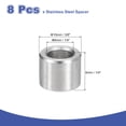 thumbnail image 2 of 8 Pcs Entretoises en Acier Inoxydable 304 3/8 Pouces OD x 1/4 Pouces ID x 1/4 Pouces Longueur(10x6x6mm) Vis Support de Bague Finition Simple Non Filetée Entretoises Rondes en Métal pour Vis M3 Boulons et Tringles, Argent, 2 of 6