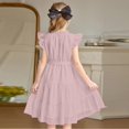 thumbnail image 4 of Girls 2025 Summer Dresses Ruffled Sleeve Dress Soft Perfect for Party Occasions Ages 6-12 ,Sie:130, 4 of 4