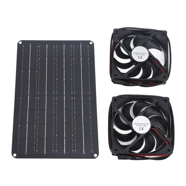 Solar Panel Fan Kit§solar Exhaust Fan§solar Vent Fan§solar Powered Fan Kit§solar Window Fan§solar Fan Solar Panel Fan Kit 15W 12V Exhaust Fan With 4.9ft Cable Window Vent Fan