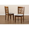 thumbnail image 7 of Baxton Studio Caron Modern and Contemporary Grey Fabric Upholstered and Walnut Brown Finished Wood 2-Piece Dining Chair, 7 of 7