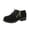 21#Black, variant on Women Lace Up Oxford Ankle Booties Side Gold Zipper Decor Chunky Low Block Heel Non Slip Autumn Winter Short Boots