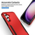 thumbnail image 2 of Decase for Samsung Galaxy A15 5G Military Grade Shockproof Case,Dual Layer Hybrid Protective Cover Support Wireless Charging Thin Magnetic Phone Shell for Samsung Galaxy A15 5G - Red+Black, 2 of 6