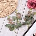 thumbnail image 5 of Uxcell 5.9" Artificial Eucalyptus Stems Silver Dollar Eucalyptus Leaves with Bud Pink Green 40 Pcs, 5 of 5