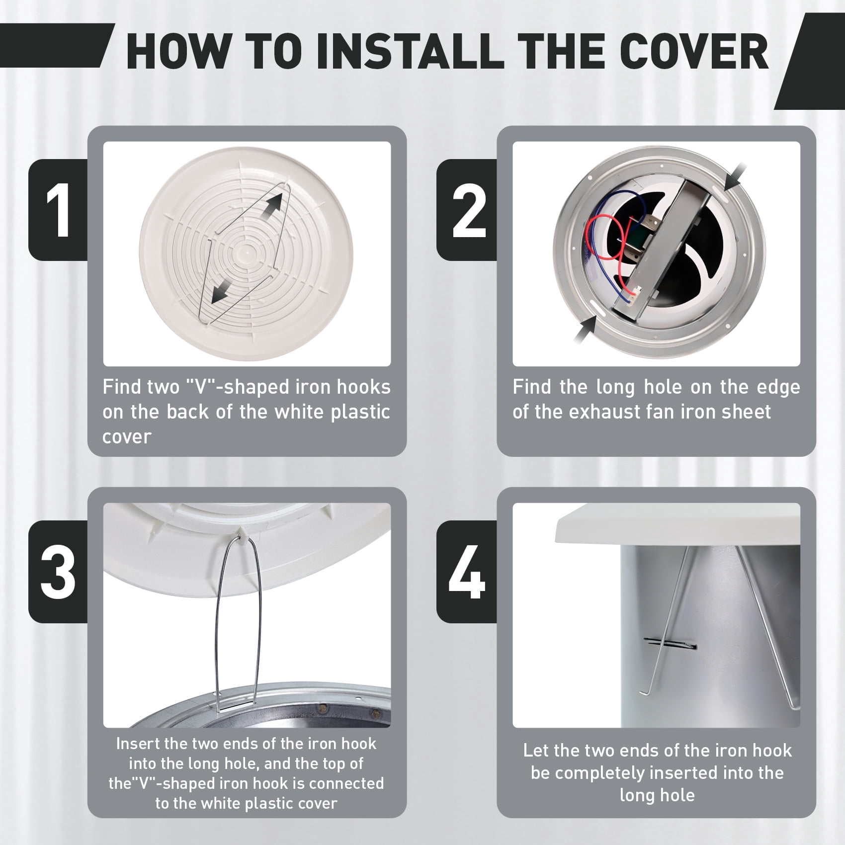 V2262-50 7 Inch Bathroom Ceiling Exhaust Fan, 50 CFM 1.0 Sones, Fits 8 Inch Rough-in Opening for Home Ventilation
