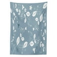 thumbnail image 3 of Ambesonne Floral Tablecloth Rectangular Table Cover, Buds Blossoms Leaves Ivy, 60"x84", Slate Blue White, 3 of 4