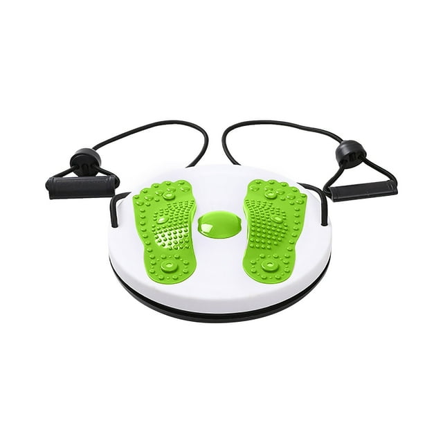 ETHKIA Ab Twist Waist Disc Board, Upgraded Adjustable Waist Trainer Twisting Disc with Handles, Multi-function Home Fitness Foot Massage Green