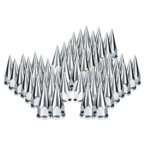60 pcs of 33mm Chrome Screw-on Super Spike Lug Nut Covers for Semi Trucks