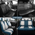 thumbnail image 5 of Red Rain White and Blue Seat Covers for Cars Full Set 13Pcs Fit SUV Automotive Truck (MK-White&Blue), 5 of 9