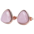 thumbnail image 2 of Aretes Mujer con Cuarzo Rosa, Amatista o Cuarzo Azul LuckyLy, Acero Inoxidable, Modelo Aline rosa UNITALLA, 2 of 8
