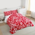 thumbnail image 3 of Manfei Western Damask Print Bedding Comforter Set for Adult, Vintage Flower Floral Twin Comforter Sets, Bohemian Mandala Reversible Bedding Set, Breathable Home Decor, 2pcs, 3 of 8