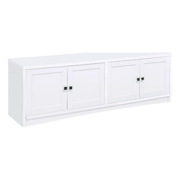 Laughlin 4-door Engineered Wood 78-inch TV Stand White