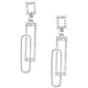 thumbnail image 5 of Rhinestone Earrings For Women Statement Jewelry Unique Shape Silver Color Trendy Style 1 Pair, 5 of 5