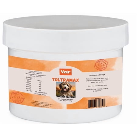 Vetr's Toltramax Powder for Horses, Dogs, Cats, 100g (5.0%, Cinnamon)