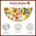 thumbnail image 3 of Sikiie Sunflower Cornflower Poppy Nativity Christmas Tree Skirt, Jesus Christian Winter Holiday Tree Mat Decoration(30-48IN)48", 3 of 6