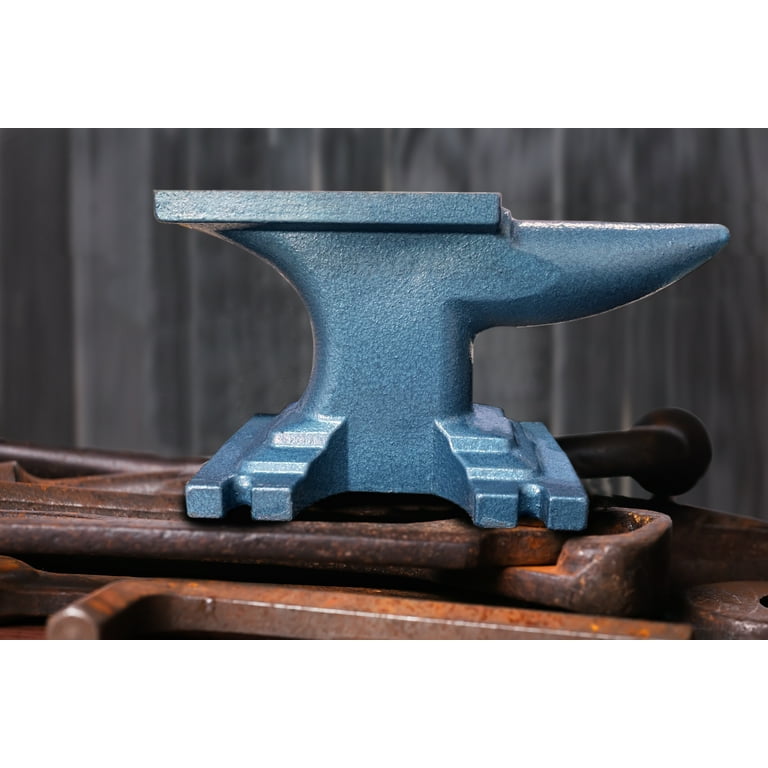 HimaPro Single Horn Anvil for Blacksmith Blue - 11 lbs Cast Iron