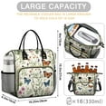 thumbnail image 5 of OBREWU Pioneer Flower and Butterfly Women's Insulated Leakproof Large Lunch Bag, Oxford Cloth, 5 of 7