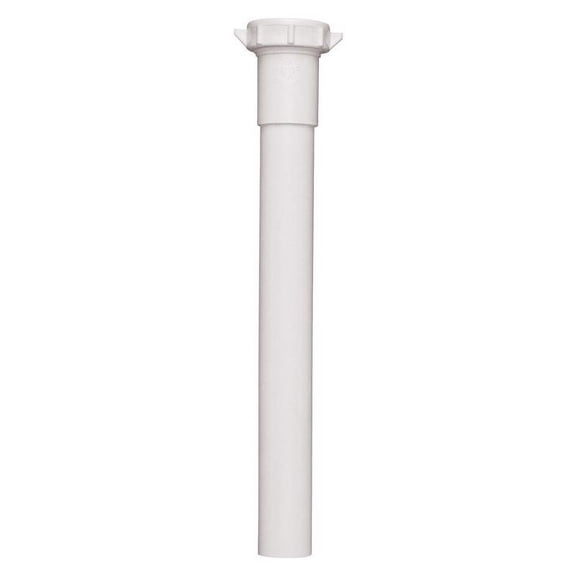Plumb Pak PP945W Pipe Extension Tube, 1-1/4 x 1-1/4 in, 12 in L, Slip-Joint, Plastic, White