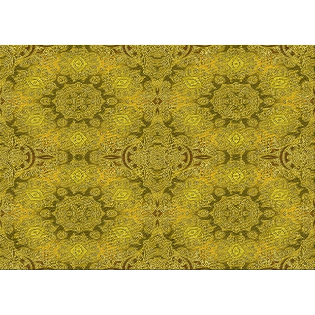 Ahgly Company Machine Washable Indoor Rectangle Transitional Dark Bisque Brown Area Rugs, 2' x 4'