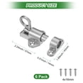 thumbnail image 3 of Uxcell 6-Pack Self-Closing Latches, Aluminum Alloy Resilient Bolt Latch with Screws/ Window/Gate[Silver], 3 of 6