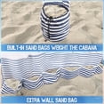 thumbnail image 5 of UPWELL Tienda de campaña de playa, toldo de fácil instalación, refugio solar, sombra de cabaña fresca con protección UV UPF 50+, sombrilla de playa portátil, muro solar al aire libre con bolsillos de, 5 of 5