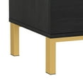thumbnail image 2 of Modern Night Stands, End Side Table with 2 Drawers, Decoration in Living Room, Bedroom, Lounge, Nightstand with Gold Legs, Black, Set of 2, 2 of 7