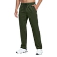 thumbnail image 2 of Zynoxe Men's Pants with Zipper Pockets Adjustable Drawstring Waist Straight Leg Pants Lightweight Breathable Quick Dry Waterproof Trousers Versatile Solid Color Outdoor Fishing Hiking Pants XL, 2 of 6