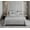 Grey, variant on Floral Elegance Double Bed King-Size Bedsheet - Blue