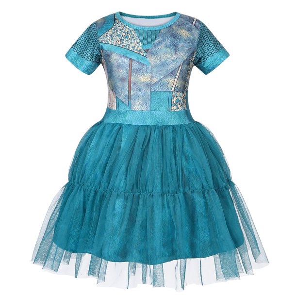 Jurebecia Descendants Niñas Mal disfraz dragón Popular Musical Cosplay princesa fantasía vestido Up Fivean unisex