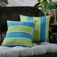 thumbnail image 5 of Greendale Home Fashions 17'' x 17'' Reversible Outdoor Throw Pillow, Set of 2, Cayman Stripe, 5 of 6