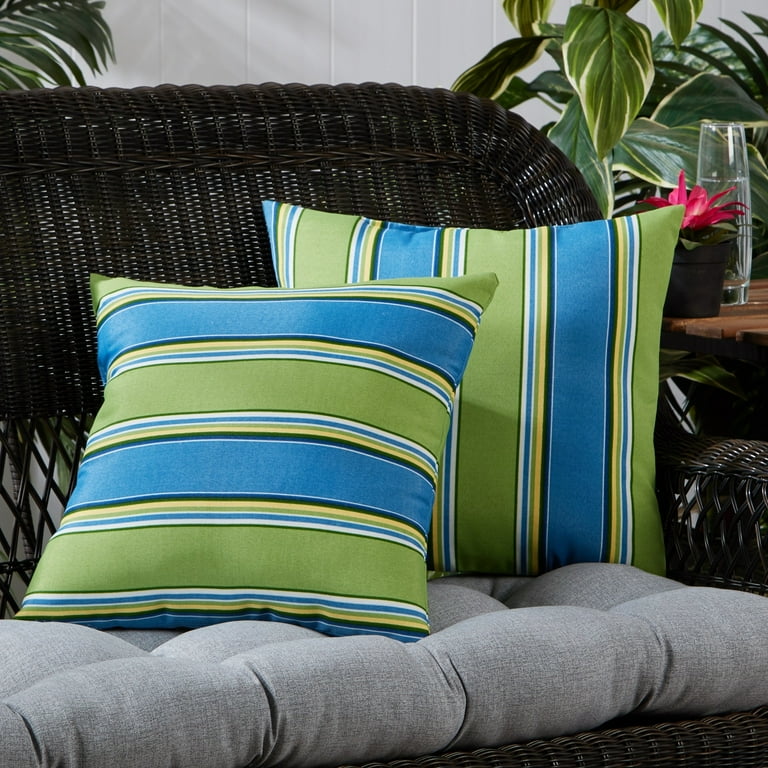 Greendale Home Fashions 17 x 17 Cobalt Outdoor Throw Pillow 2 Pack Walmart