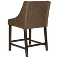 thumbnail image 7 of SAFAVIEH Dylan Modern Linen Espresso Rubberwood Counter Stool, Brown, 7 of 7