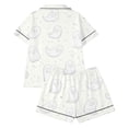 thumbnail image 4 of Elegyee Girls Halloween Pajamas Ghost Button Down Short Sleeve Top Shorts PJs(1-14 Years), 4 of 4