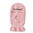 thumbnail image 6 of YEUHTLL Knitted 3 Hole Ski Mask Letter Embroidered Winter Balaclava Knit Full Face Mask, 6 of 11