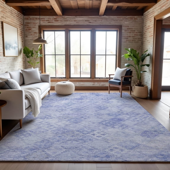 Addison Rugs Mayfield Premium Machine Washable Transitional Geometric Sky Rectangle Rug, 9' x 12'