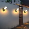 thumbnail image 5 of Aplique LED de pared para interior y exterior de 12 W, Huat Downlight, moderno aplique LED impermeable IP65, aplique de aluminio para salón, escalera, pasillo y jardín (negro/blanco cálido), 5 of 5